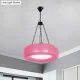Industrial Rubber Chandelier With Hanging Chain For Bar Creative And Unique Tire Design