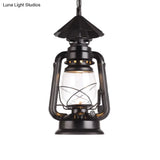 Industrial Single Light Pendant With Clear Glass And Vintage Finish For Indoor Use