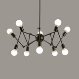 Industrial Sputnik Chandelier For Bar Or Coffee Shop 10 / Black