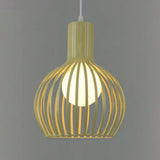 Industrial Style Ceiling Lamp - Metal Dome Cage In White/Beige 1 Bulb 8.5’/11’/15’ Wide Beige / 8.5’