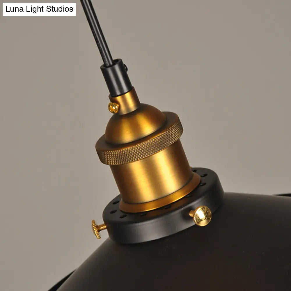 Industrial Style Black Metal Cone Pendant Lamp - Warehouse Lighting
