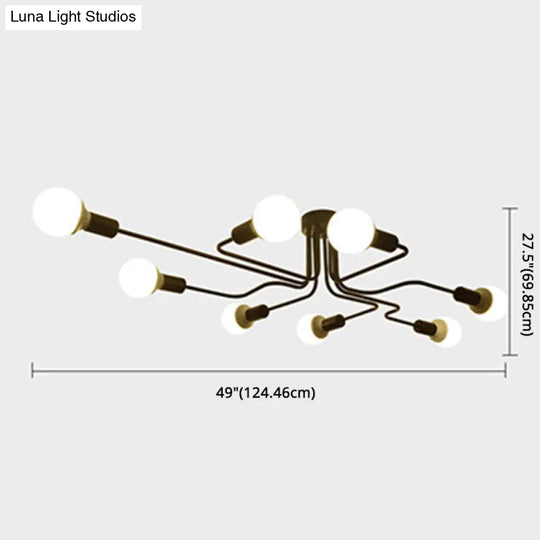 Industrial-Style Metal Pendant Light Fixture: Gun-Shaped Suspension In Black