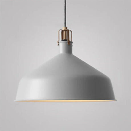 Industrial Style Metal Pendant Light With Adjustable Cord - 1-Light 8.5’/13’ Width Domed
