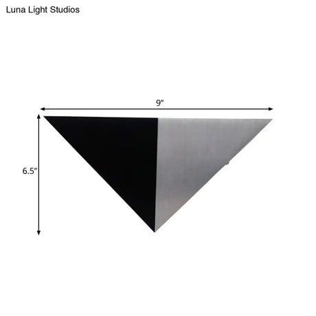 Introducing Our Metal Minimalism Pyramid Wall Lamp Kit - Rgb Led Mounted Light In Sleek Black &