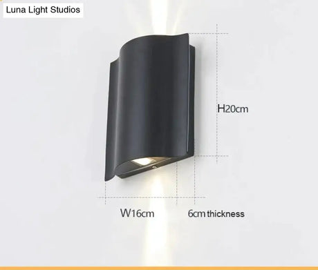 Ip65 Waterproof Led Outdoor Lighting Alumunim Wall Lamp Garden Villa Porch Sconce Lightings Black
