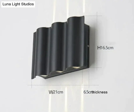 Ip65 Waterproof Led Outdoor Lighting Alumunim Wall Lamp Garden Villa Porch Sconce Lightings Black