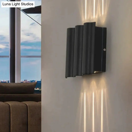 Ip65 Waterproof Led Outdoor Lighting Alumunim Wall Lamp Garden Villa Porch Sconce Lightings Black