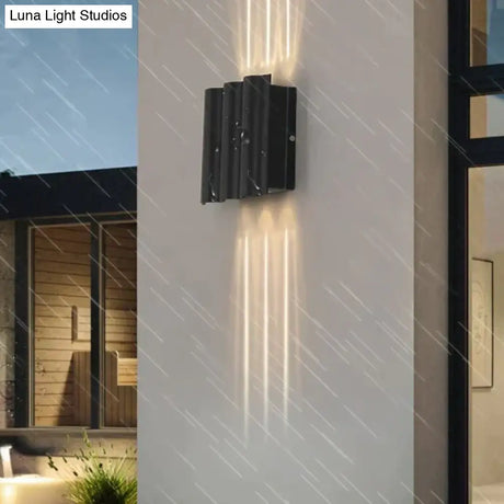 Ip65 Waterproof Led Outdoor Lighting Alumunim Wall Lamp Garden Villa Porch Sconce Lightings Black