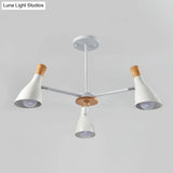 Iron Bias-Cut Bottle Chandelier - Macaron Style Pendant Light For Living Room