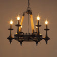 Iron Candle Chandelier Light Fixture - 6/8 Heads Black Dining Room Hanging Ceiling 6 /