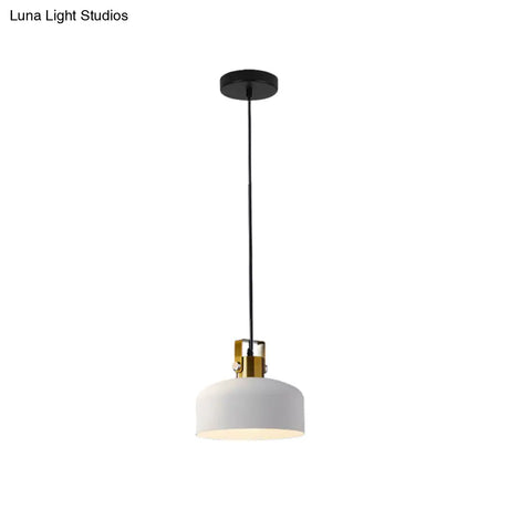 Iron Nordic Pendant Lamp With Oval/Cone/Dome Shade In Grey/White For Bedroom
