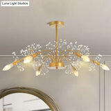 Isla - Exquisite Gold Ceiling Pendant Chandelier 7 Light Candle Style With