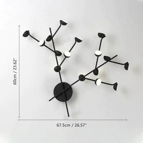 Josephine - Hanging Lamp Nordic Tree Branch iron Art Hanging Light 16 Heads black / White Lighting