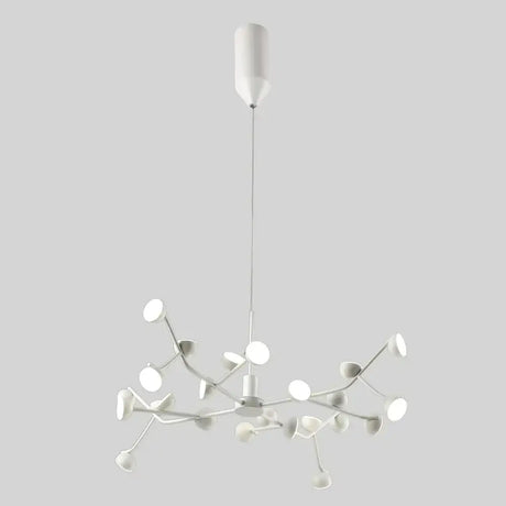Josephine - Hanging Lamp Nordic Tree Branch iron Art Hanging Light 24 Heads White / White Lighting