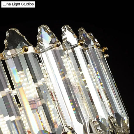 K9 Crystal Drum Flush Light - Elegant 6 - Bulb Ceiling Fixture For Bedroom