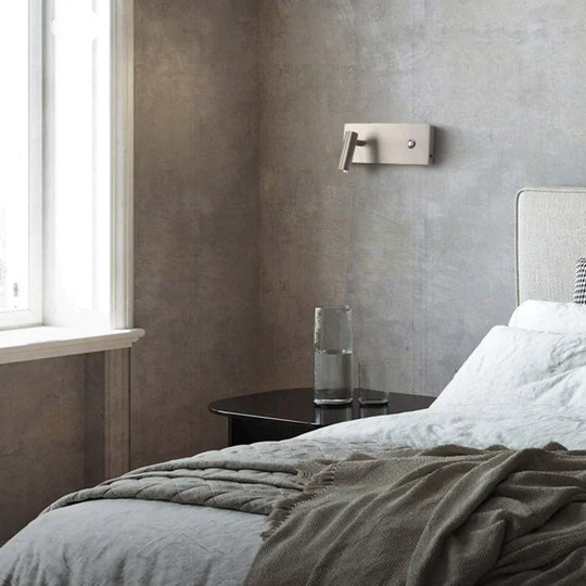 Kane | Nickel Led Dimmable Reading Wall Light Lamp