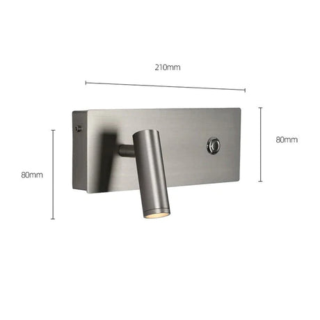 Kane | Nickel Led Dimmable Reading Wall Light Lamp
