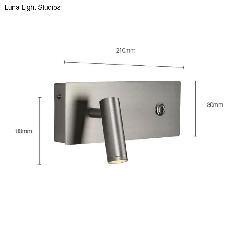 Kane | Nickel Led Dimmable Reading Wall Light Lamp