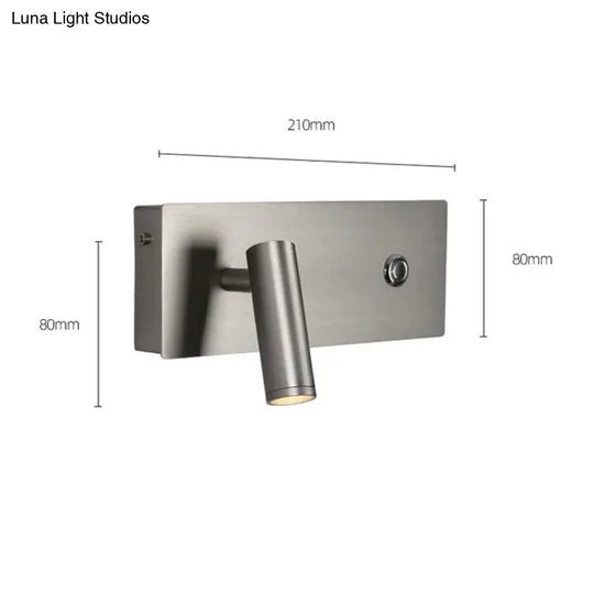 Kane | Nickel Led Dimmable Reading Wall Light Lamp
