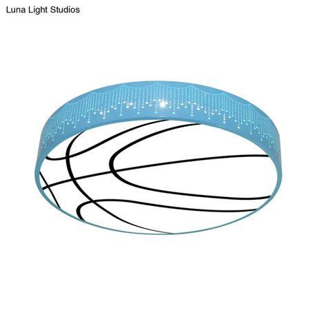 Kid’s Cartoon Circle Ceiling Light - Flush Acrylic Fixture