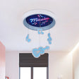 Kid’s Draping Guitar Rhythm Ceiling Lamp With Led Flush Mount In Pink/Blue For Metal - Themed