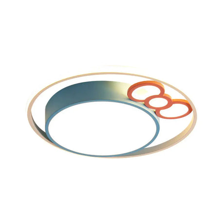 Kids Led Ceiling Light With Bow Design In Pink/Blue Finish Warm/White Available 18/23 Dia