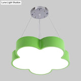 Kids Led Flower Chandelier Pendant Light Kit With Multicolor Acrylic Shade