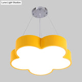 Kids Led Flower Chandelier Pendant Light Kit With Multicolor Acrylic Shade