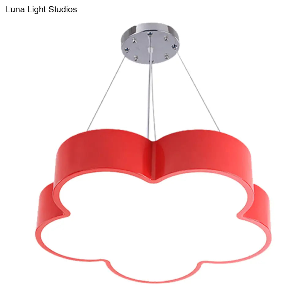 Kids Led Flower Chandelier Pendant Light Kit With Multicolor Acrylic Shade