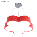 Kids Led Flower Chandelier Pendant Light Kit With Multicolor Acrylic Shade