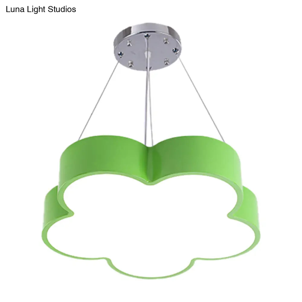 Kids Led Flower Chandelier Pendant Light Kit With Multicolor Acrylic Shade
