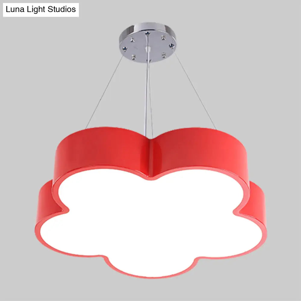 Kids Led Flower Chandelier Pendant Light Kit With Multicolor Acrylic Shade