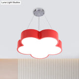 Kids Led Flower Chandelier Pendant Light Kit With Multicolor Acrylic Shade