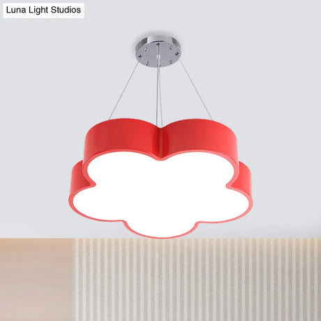 Kids Led Flower Chandelier Pendant Light Kit With Multicolor Acrylic Shade