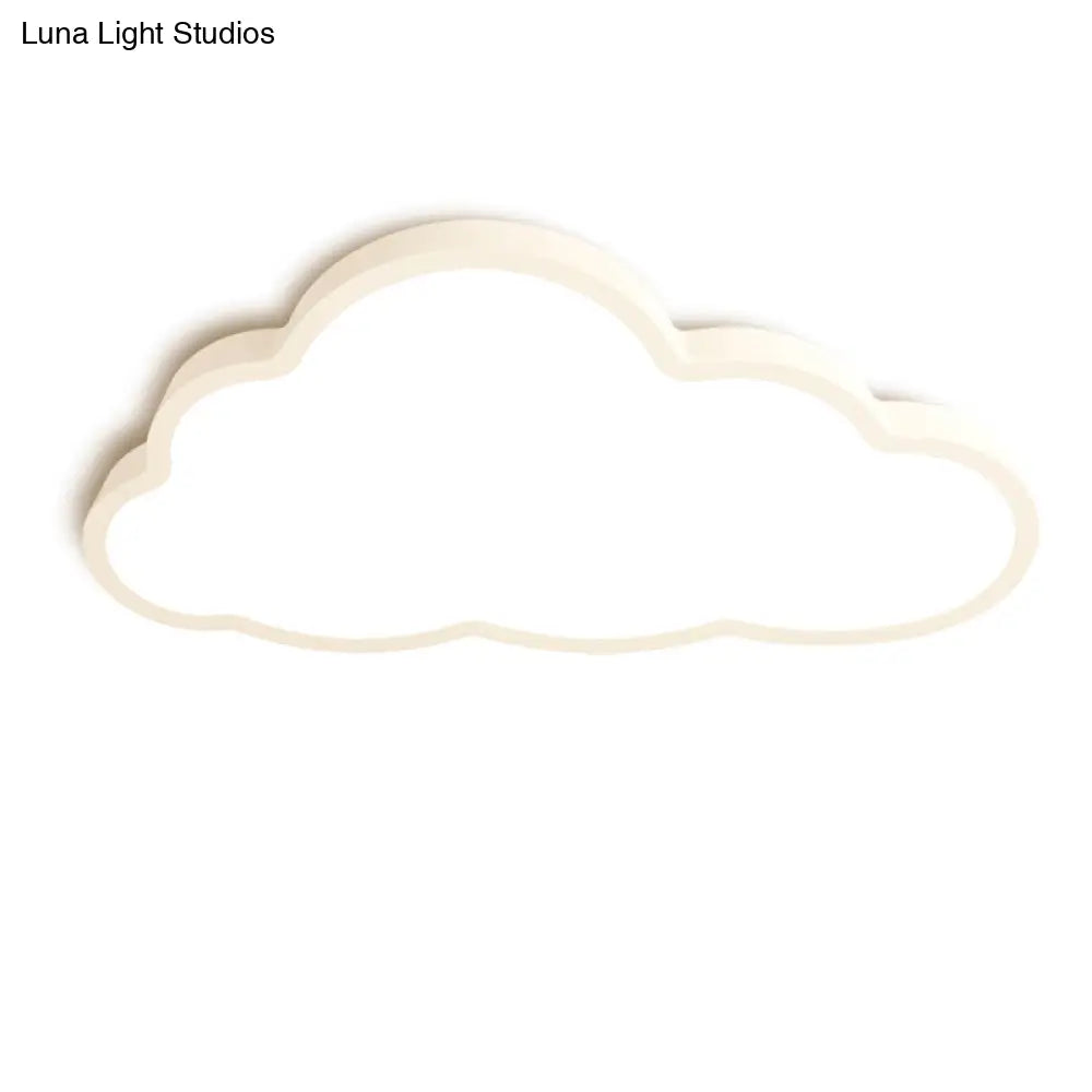Kids Room Cartoon Led Acrylic Cloud Flushmount Ceiling Lamp