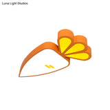 Kid’s Room Cartoon Vegetable Ceiling Mount Led Flush Light In White