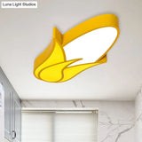 Kid’s Room Cartoon Vegetable Ceiling Mount Led Flush Light In White
