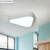 Kids Triangular Acrylic Led Flush Mount Light: White/Yellow/Purple