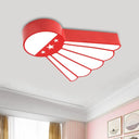Kindergarten Ceiling Mounted Led Light For Kids’ Badminton Room (Blue/Green/Red) Red