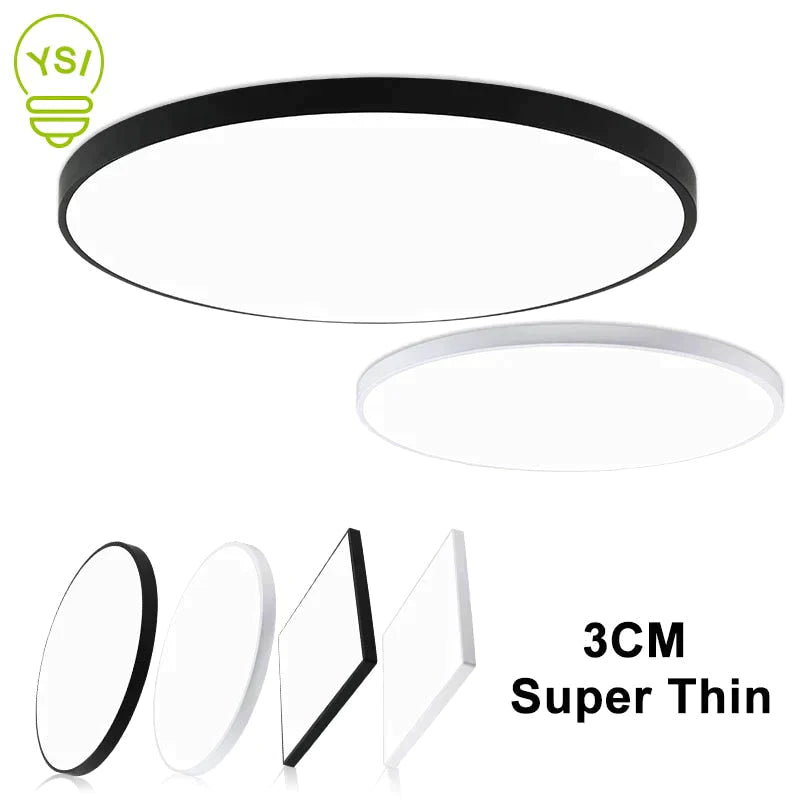 Lauren- Led Ceiling Light Acryl Alloy Modern Lamp Living Room Lighting Round & Square 3Cm Super