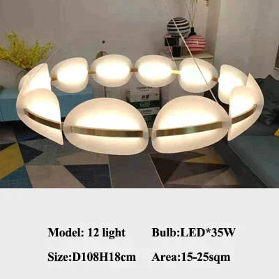 Lavella Petal Shaped Chandelier 12 light / warm light