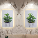 Leaf Pattern Led Wall Mural Lamp: Green & White Acrylic Lighting For Simplicity Style White-Green /