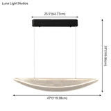 Leaf Shaped Acrylic Led Suspension Light - Natural Elegance For Dining Room