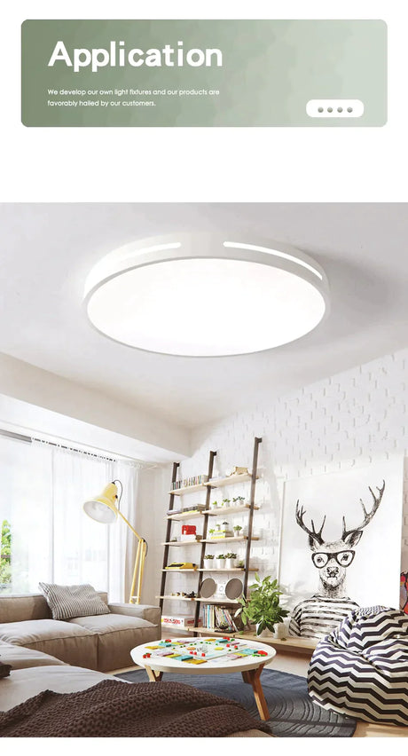 Leah -Modern Led Ceiling Light Lamp Lighting Fixture Surface Mount Flush Remote Control Dimmable 18W