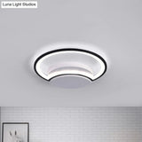 Led Bedroom Ceiling Light - 16’/19.5’/23.5’ Wide Circle Acrylic Shade In White/Black Warm/White