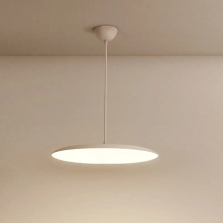 Led Bedroom Hanging Pendant Light Kit - Simple White/Black Finish With Acrylic Shade In White/Warm