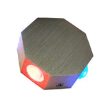 Led Beer Pub Wall Sconce: Modern Nickel Finish Fixture W/ Aluminum Hexagon Shade Colorful Light