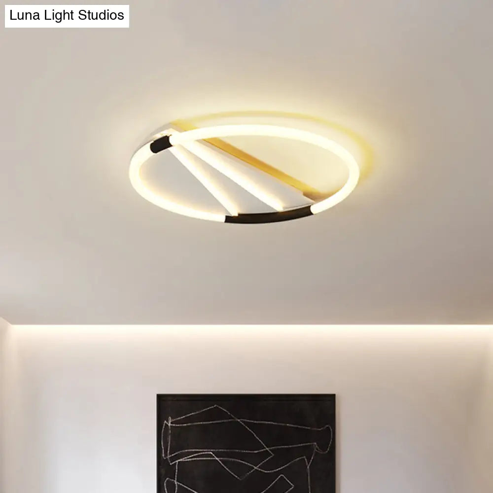 Led Ceiling Flush Light In White With Acrylic Shade - Rectangle/Round/Square Warm/White