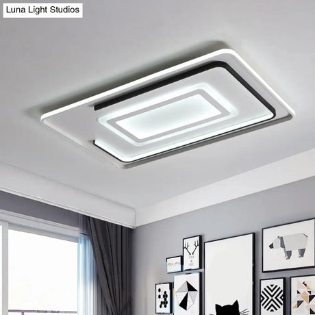 Led Ceiling Lamp - Simple Style Acrylic Ultrathin Flush Mount In Warm Or White Light