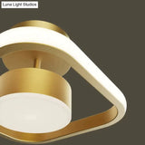Led Ceiling Lamp With Copper Corridor
